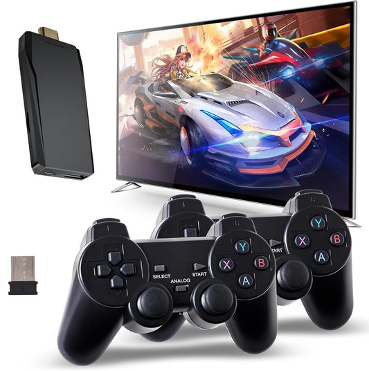 Wireless Retro Game Console, 24,600+ Built-in Games, 4K HD TV Output, Plug & Play with 2.4GHz Wireless Controller, Deep Black | Turbo Console Gaming Console